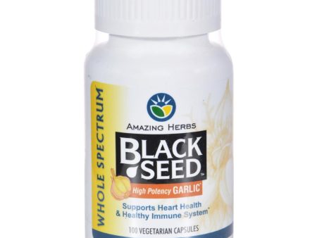 Amazing Herbs - Black Seed And Garlic - 100 Capsules Sale