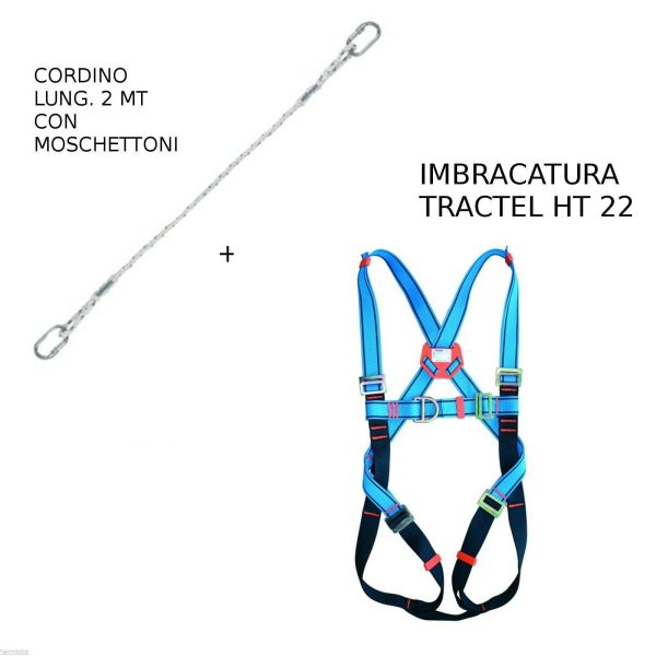 IMBRACATURA TRACTEL ORIGINALE  HT 22 CON CORDINO MT.2 LC 12 omologati CE Cheap